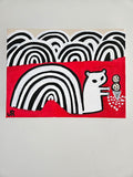 Original art for sale at UGallery.com | Squirrel with Chocolate Chip Ice Cream by Jessica JH Roller | $275 | acrylic painting | 12' h x 16' w | thumbnail 3