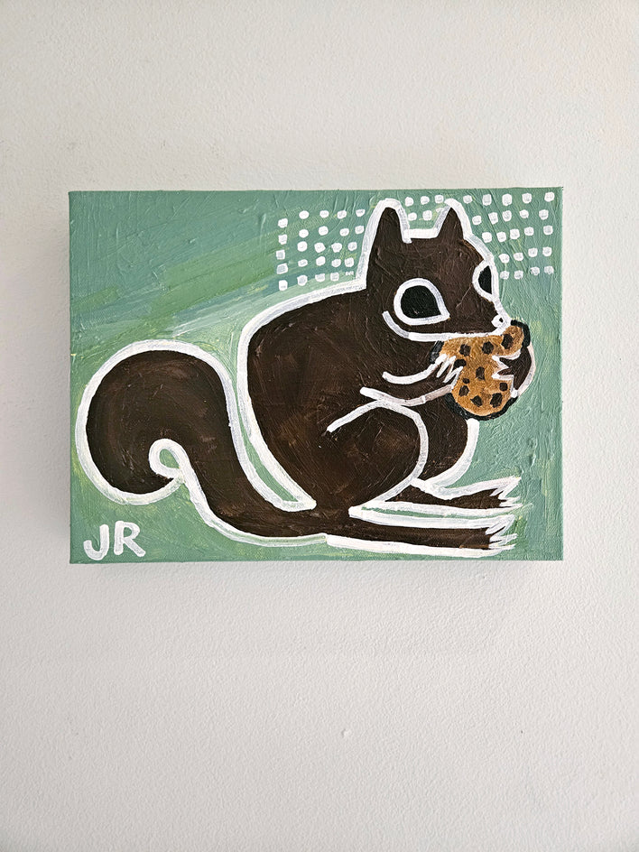 Squirrel with Cookie by Jessica JH Roller |  Context View of Artwork 