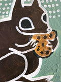 Original art for sale at UGallery.com | Squirrel with Cookie by Jessica JH Roller | $190 | acrylic painting | 9' h x 12' w | thumbnail 4