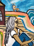 Original art for sale at UGallery.com | Waiting by Jessica JH Roller | $375 | acrylic painting | 18' h x 24' w | thumbnail 4
