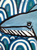 Original art for sale at UGallery.com | Whale Ride by Jessica JH Roller | $450 | acrylic painting | 22' h x 28' w | thumbnail 4