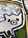 Original art for sale at UGallery.com | Wolf and Hedgehogs by Jessica JH Roller | $425 | acrylic painting | 15' h x 30' w | thumbnail 4