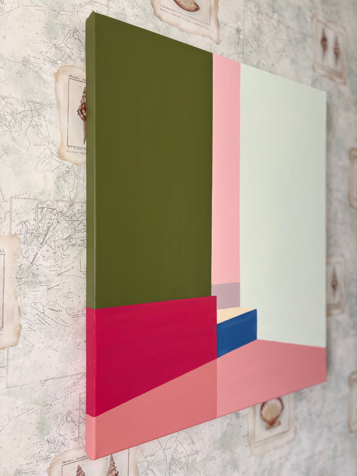 Memory in Green by Jian Ma (Jane M.) |  Side View of Artwork 