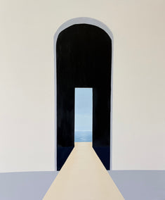 oil painting by Jian Ma titled Fragments Monument I Where Day Never Ends