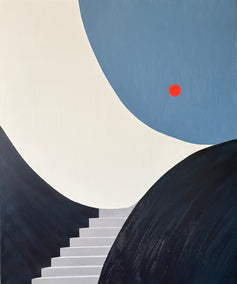 oil painting by Jian Ma (Jane M.) titled Fragments Monument VI Between Horizons