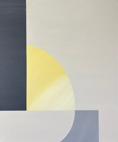 oil painting by Jian Ma (Jane M.) titled Fragments Monument VIII Quiet Arrival