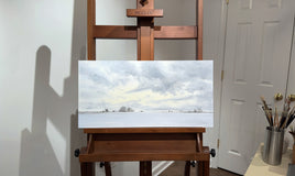 Original art for sale at UGallery.com | Winter Panorama by Jill Poyerd | $1,300 | oil painting | 12' h x 24' w | thumbnail 3