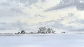 Original art for sale at UGallery.com | Winter Panorama by Jill Poyerd | $1,300 | oil painting | 12' h x 24' w | thumbnail 4
