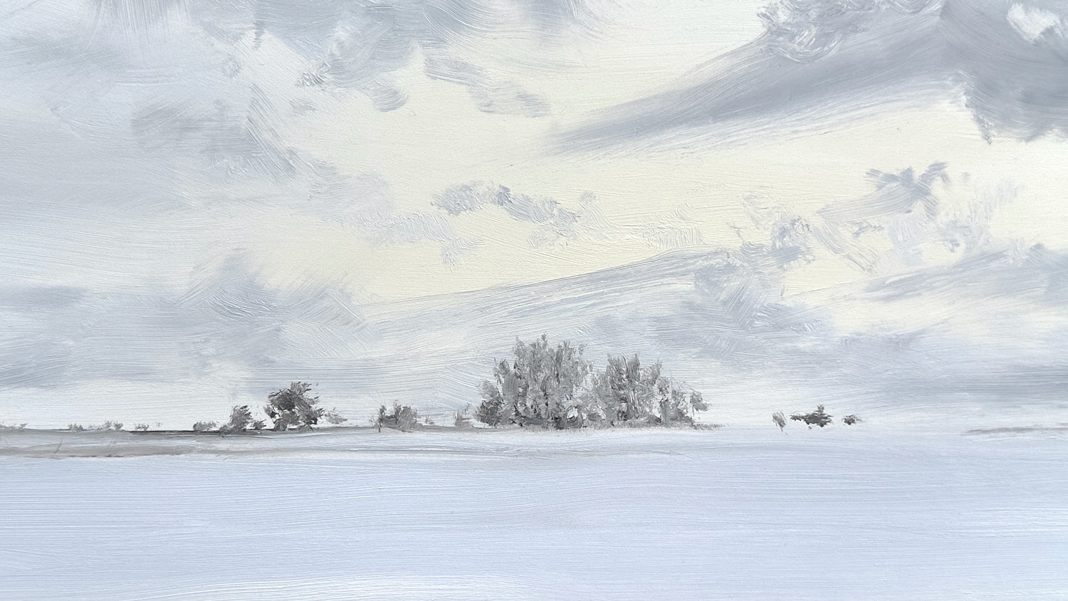 Winter Panorama by Jill Poyerd |  Closeup View of Artwork 