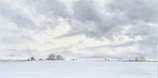 Original art for sale at UGallery.com | Winter Panorama by Jill Poyerd | $1,300 | oil painting | 12' h x 24' w | thumbnail 1
