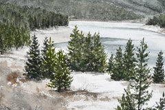 Original art for sale at UGallery.com | Gallatin Range by Jill Poyerd | $1,150 | watercolor painting | 20' h x 20' w | thumbnail 4