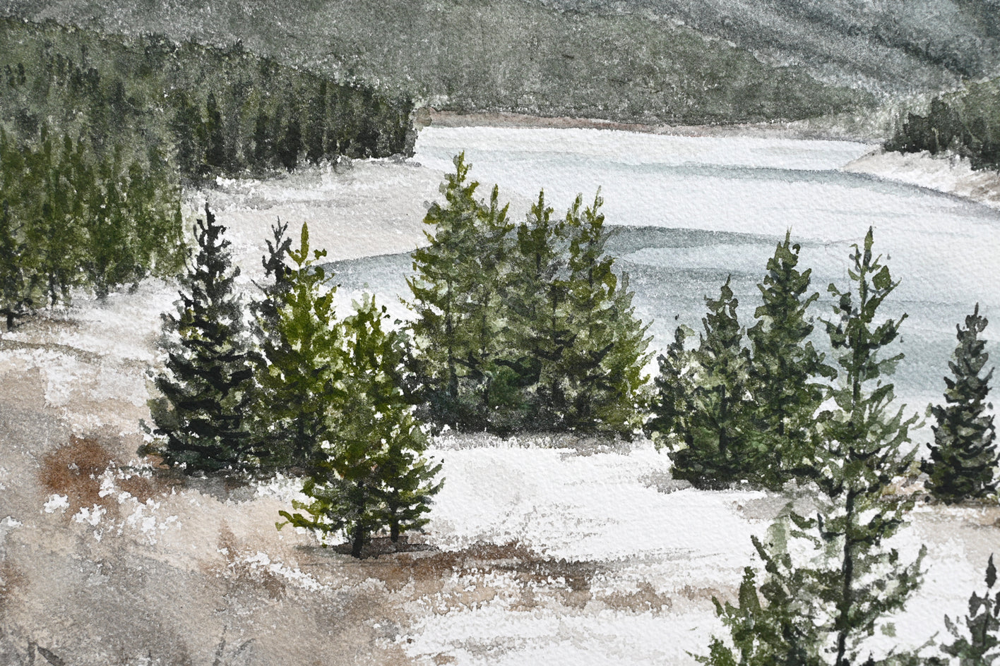Gallatin Range by Jill Poyerd |  Closeup View of Artwork 