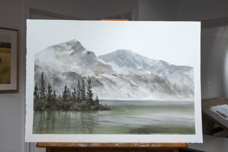 Lakeside Quiet by Jill Poyerd |  Context View of Artwork 