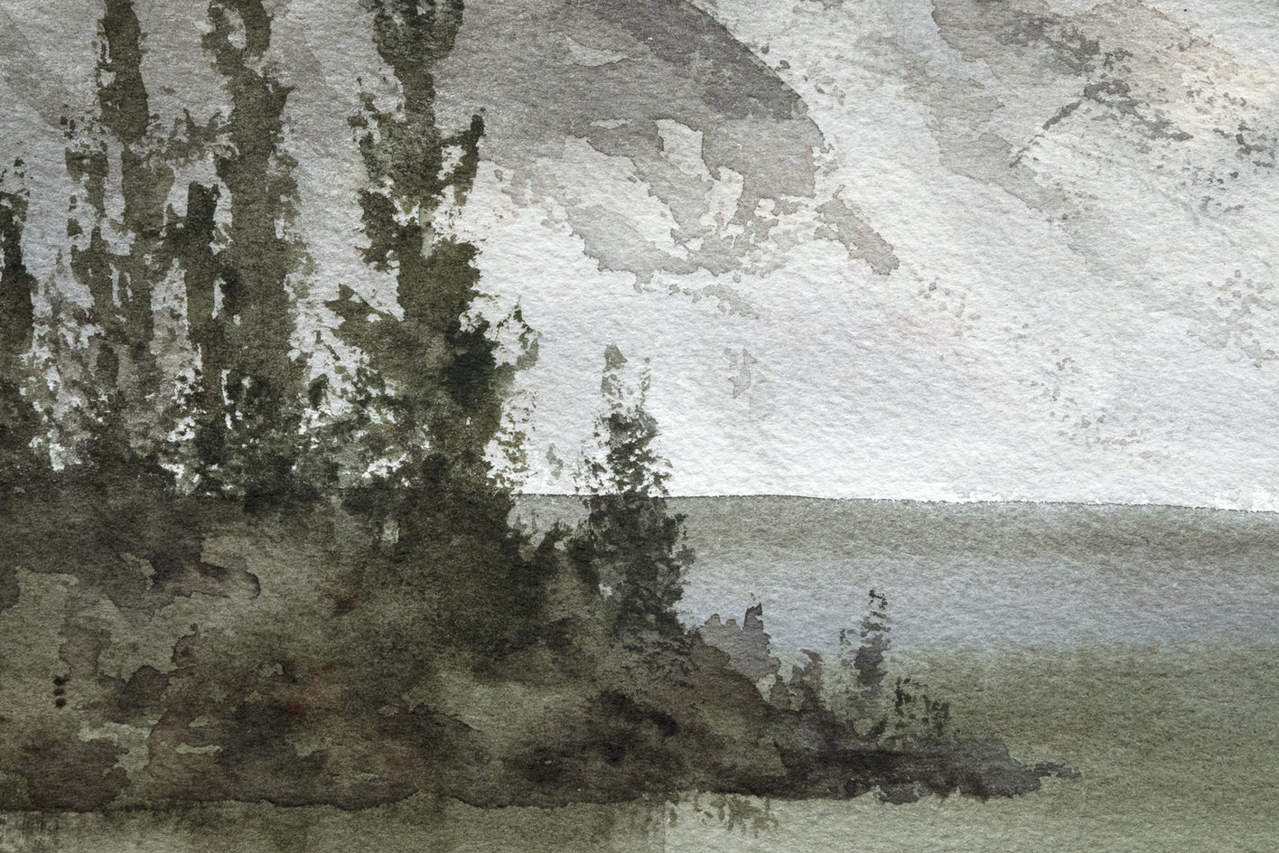 Lakeside Quiet by Jill Poyerd |  Closeup View of Artwork 