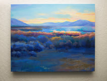 Original art for sale at UGallery.com | The Last Light on the Marsh by Jinny Tomozy | $1,075 | acrylic painting | 24' h x 30' w | thumbnail 3