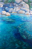 Original art for sale at UGallery.com | On the Water by Jinny Tomozy | $2,200 | mixed media artwork | 36' h x 24' w | thumbnail 1