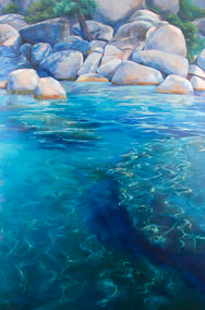 mixed media artwork by Jinny Tomozy titled On the Water