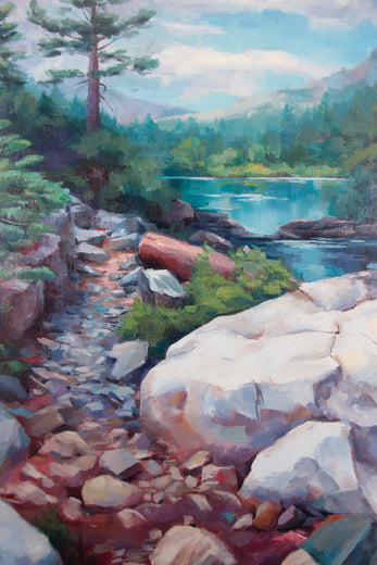 The Path to Lily Lake by Jinny Tomozy |   Closeup View of Artwork 