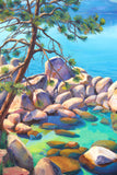 Original art for sale at UGallery.com | Emerald Pools by Jinny Tomozy | $1,100 | oil painting | 20' h x 16' w | thumbnail 4