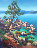Original art for sale at UGallery.com | Emerald Pools by Jinny Tomozy | $1,100 | oil painting | 20' h x 16' w | thumbnail 1