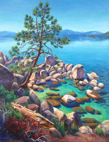 oil painting by Jinny Tomozy titled Emerald Pools