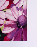 Original art for sale at UGallery.com | Mini Daisies in Many Pinks by Jinny Tomozy | $1,200 | watercolor painting | 14' h x 20' w | thumbnail 2