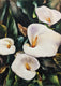 Original art for sale at UGallery.com | Lily Quartet by Jinny Tomozy | $1,200 | watercolor painting | 20' h x 14' w | thumbnail 1