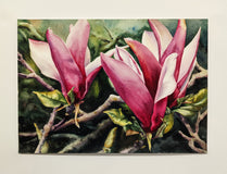 Original art for sale at UGallery.com | Moody Magnolias by Jinny Tomozy | $1,200 | watercolor painting | 14' h x 20' w | thumbnail 3