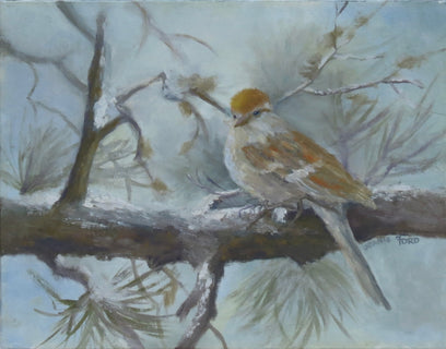 Chipping Sparrow in Early Winter by Joanie Ford | Artwork Main Image