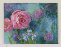 Original art for sale at UGallery.com | Feeling Rosy by Joanie Ford | $300 | oil painting | 9' h x 12' w | thumbnail 3