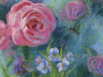 Original art for sale at UGallery.com | Feeling Rosy by Joanie Ford | $300 | oil painting | 9' h x 12' w | thumbnail 4