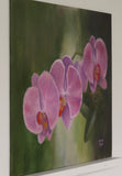 Original art for sale at UGallery.com | Orchid Trio by Joanie Ford | $475 | oil painting | 16' h x 20' w | thumbnail 2