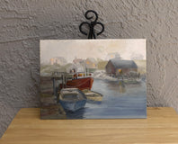 Original art for sale at UGallery.com | Peggy's Cove by Joanie Ford | $275 | oil painting | 9' h x 12' w | thumbnail 3