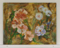 Original art for sale at UGallery.com | Whimsy in Bloom by Joanie Ford | $350 | oil painting | 11' h x 14' w | thumbnail 3