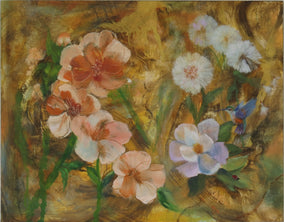 Original art for sale at UGallery.com | Whimsy in Bloom by Joanie Ford | $350 | oil painting | 11' h x 14' w
