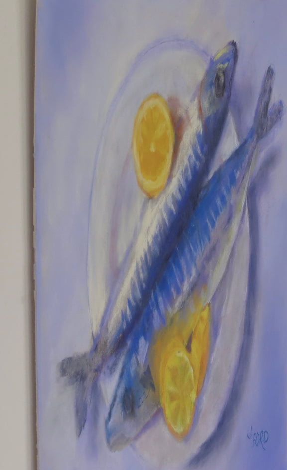 Catch of the Day by Joanie Ford |  Side View of Artwork 