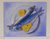 Original art for sale at UGallery.com | Catch of the Day by Joanie Ford | $300 | pastel artwork | 9' h x 12' w | thumbnail 3