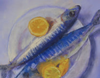 Original art for sale at UGallery.com | Catch of the Day by Joanie Ford | $300 | pastel artwork | 9' h x 12' w | thumbnail 4