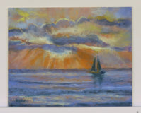 Original art for sale at UGallery.com | Dawn's Embrace by Joanie Ford | $225 | pastel artwork | 8' h x 10' w | thumbnail 3