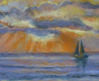 Original art for sale at UGallery.com | Dawn's Embrace by Joanie Ford | $225 | pastel artwork | 8' h x 10' w | thumbnail 4