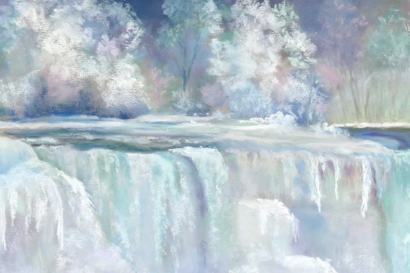 Frozen Niagara by Joanie Ford |  Closeup View of Artwork 