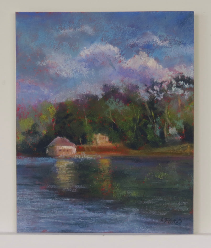 Lake Home View by Joanie Ford |  Context View of Artwork 