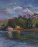 Original art for sale at UGallery.com | Lake Home View by Joanie Ford | $225 | pastel artwork | 10' h x 8' w | thumbnail 1