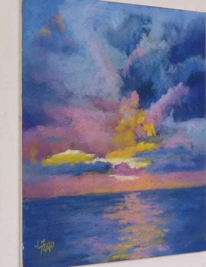 Palette of Reflection by Joanie Ford |  Side View of Artwork 