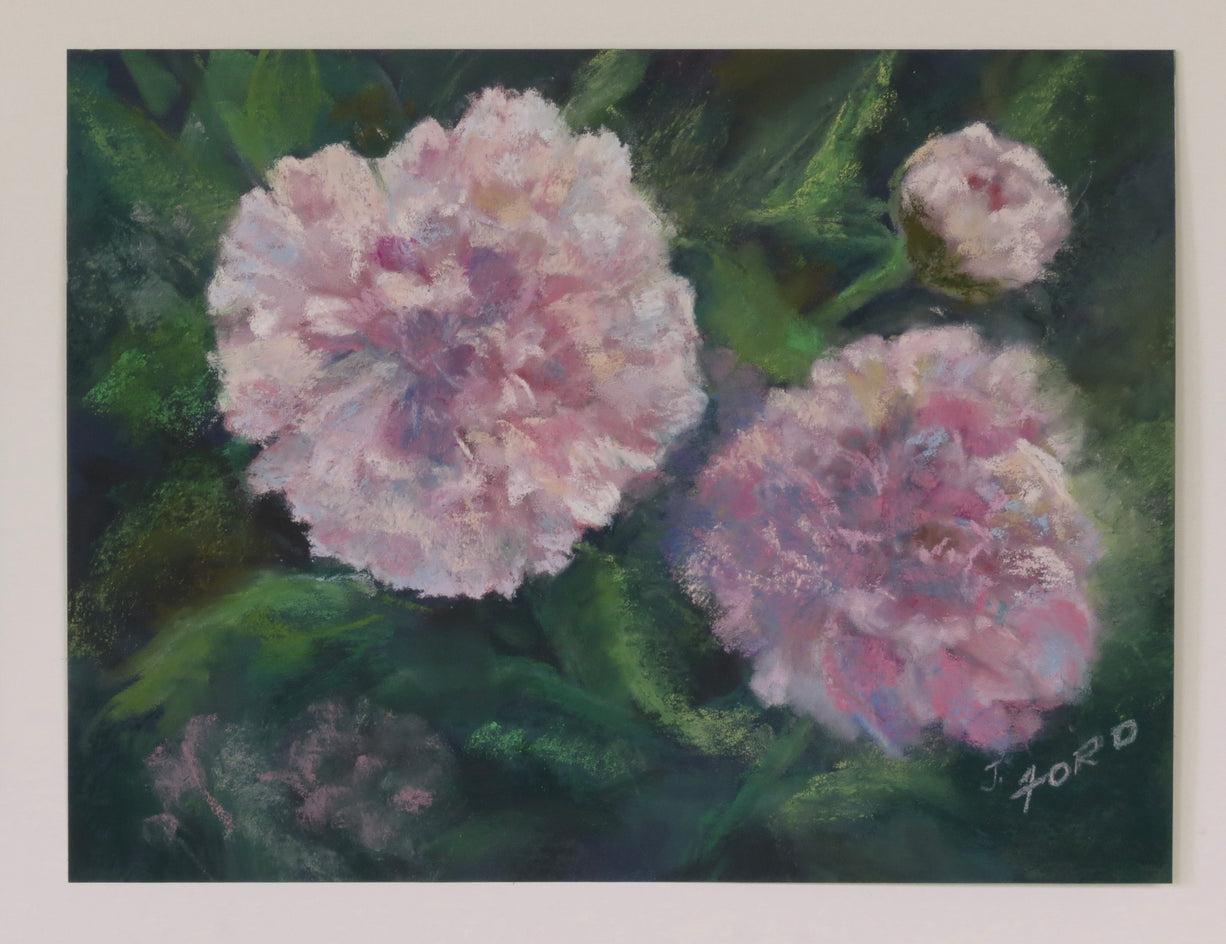 Softly, the Peonies by Joanie Ford |  Context View of Artwork 
