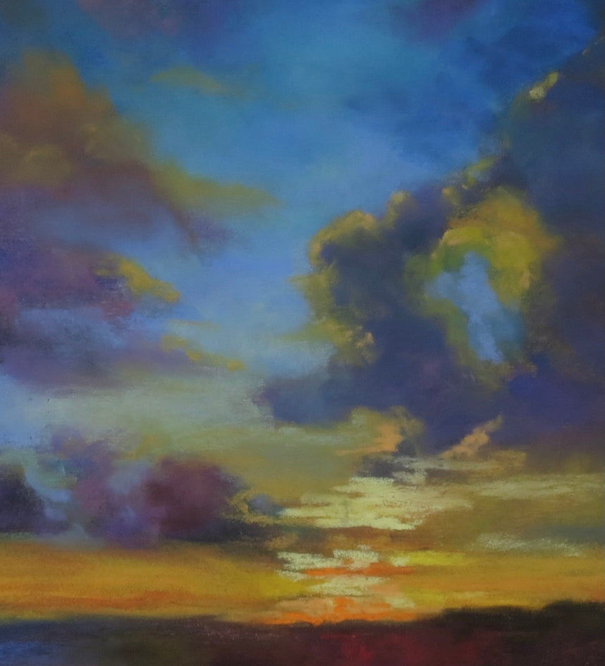 Veil of Dusk by Joanie Ford |  Closeup View of Artwork 