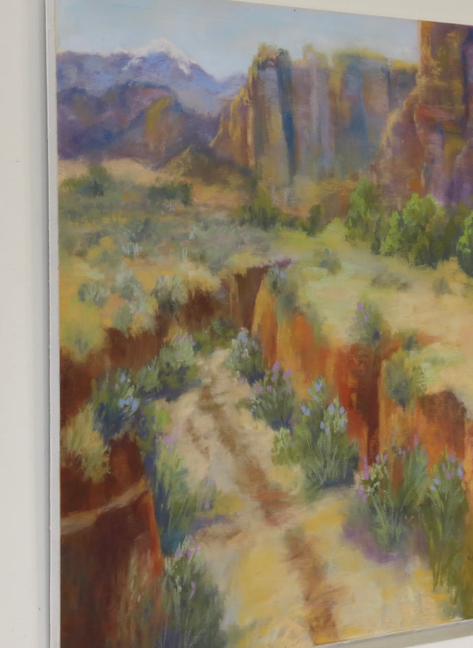 Waiting for Rain by Joanie Ford |  Side View of Artwork 