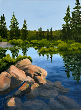Original art for sale at UGallery.com | Adirondack by JoAnn Golenia | $950 | acrylic painting | 24' h x 18' w