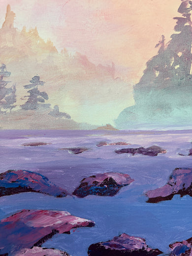Bay Fog by JoAnn Golenia |   Closeup View of Artwork 