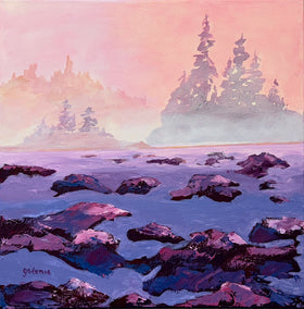 acrylic painting by JoAnn Golenia titled Bay Fog